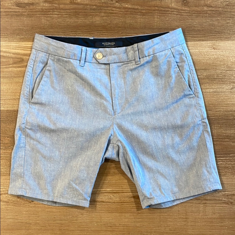 Scotch & Soda flecked chambray chino short